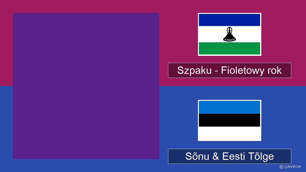 Szpaku – Fioletowy rok Poola Sõnu & Eesti Tõlge