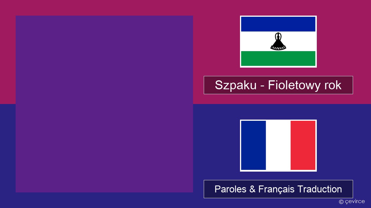 Szpaku – Fioletowy rok Polonais Paroles & Français Traduction