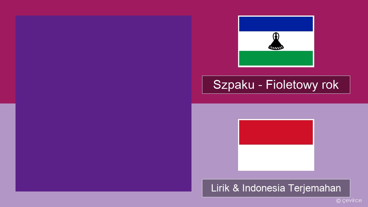 Szpaku – Fioletowy rok Polandia Lirik & Indonesia Terjemahan