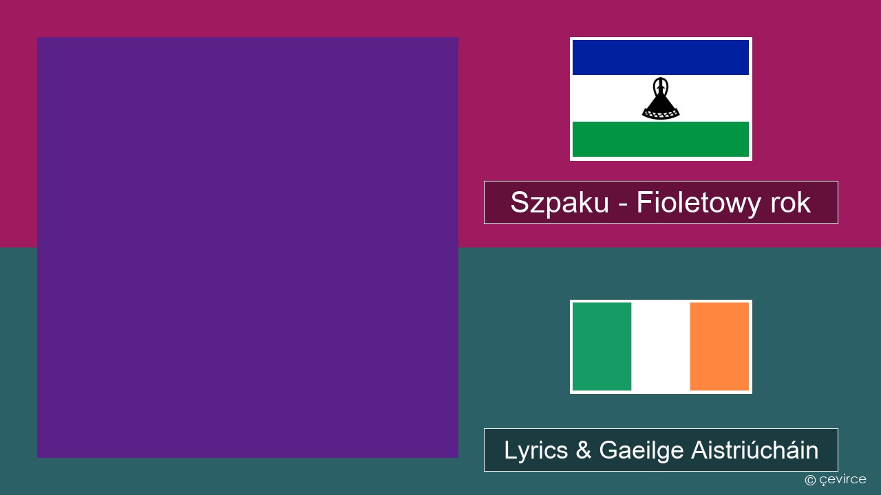 Szpaku – Fioletowy rok Polainnis Lyrics & Gaeilge Aistriúcháin