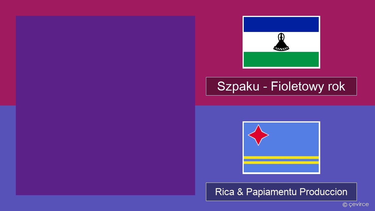 Szpaku – Fioletowy rok Placa Rica & Papiamentu Produccion