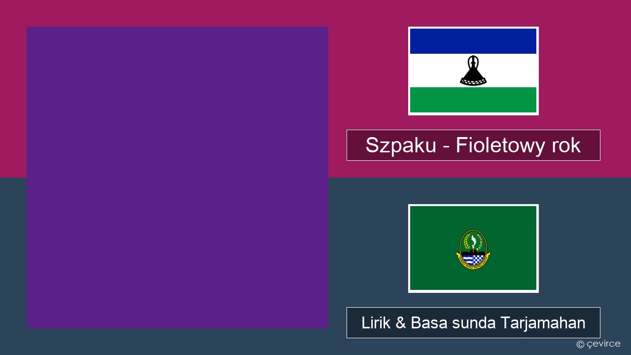 Szpaku – Fioletowy rok Polandia Lirik & Basa sunda Tarjamahan