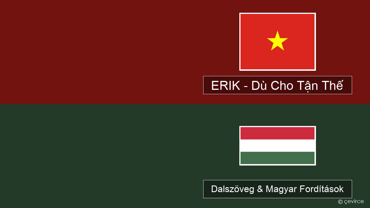 ERIK – Dù Cho Tận Thế Vietnámi Dalszöveg & Magyar Fordítások
