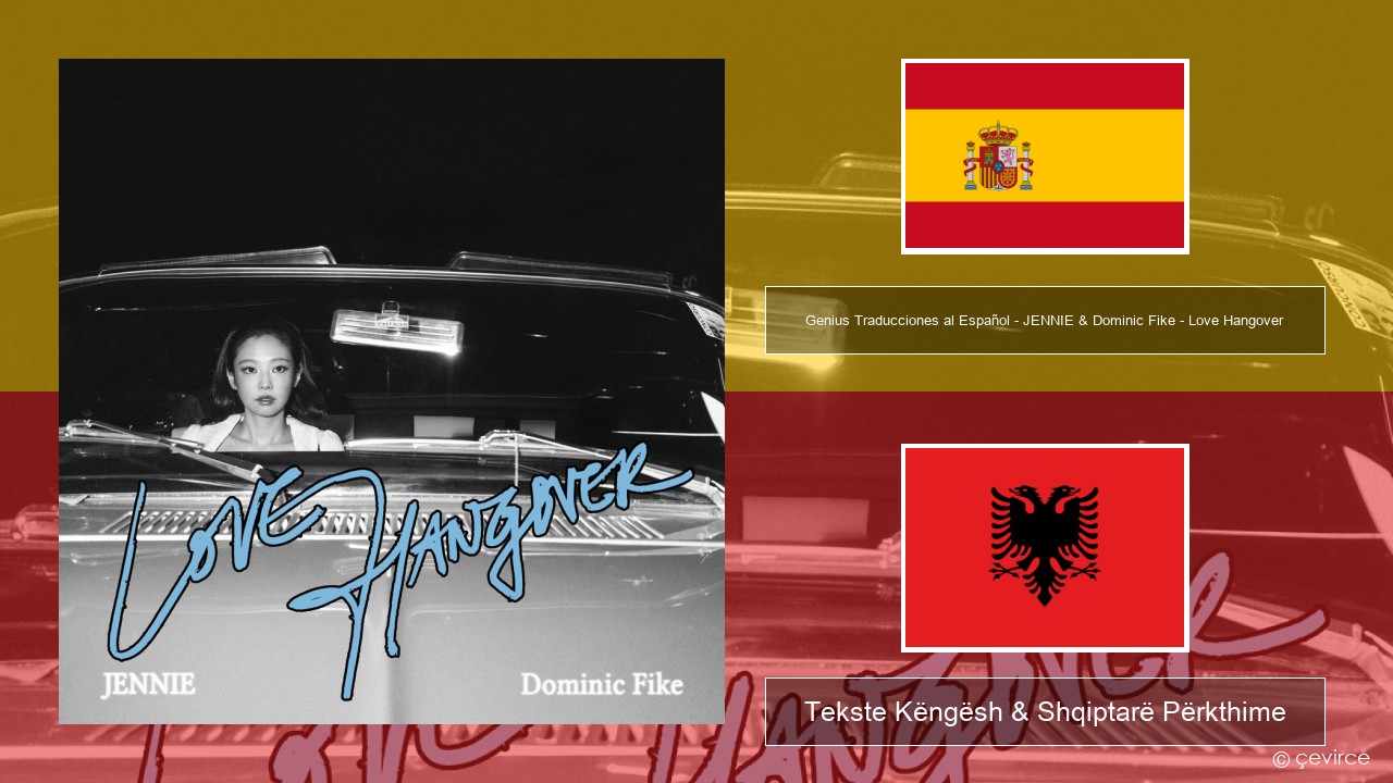 Genius Traducciones al Español – JENNIE & Dominic Fike – Love Hangover (Traducción al Español) Spanjollë Tekste Këngësh & Shqiptarë Përkthime