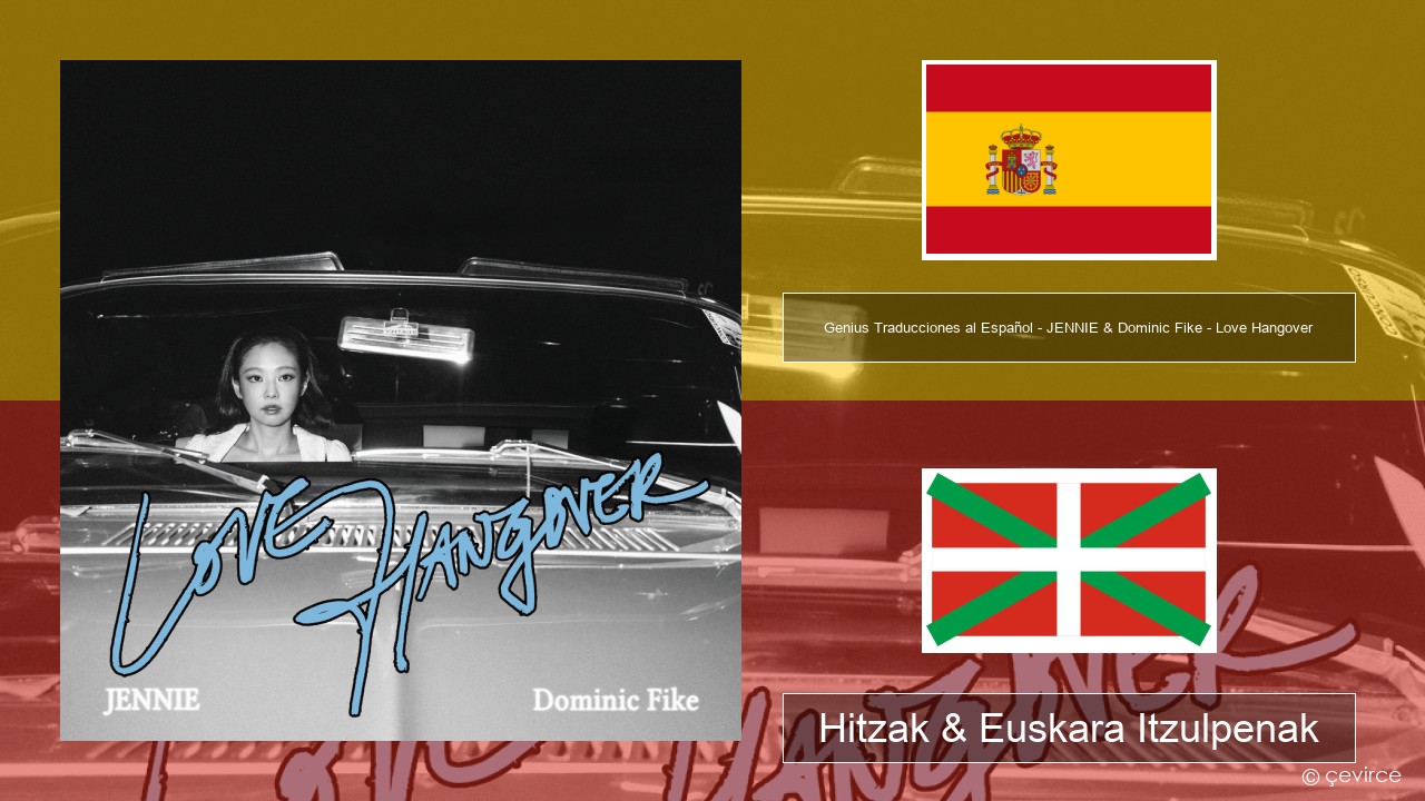 Genius Traducciones al Español – JENNIE & Dominic Fike – Love Hangover (Traducción al Español) Espainiako Hitzak & Euskara Itzulpenak