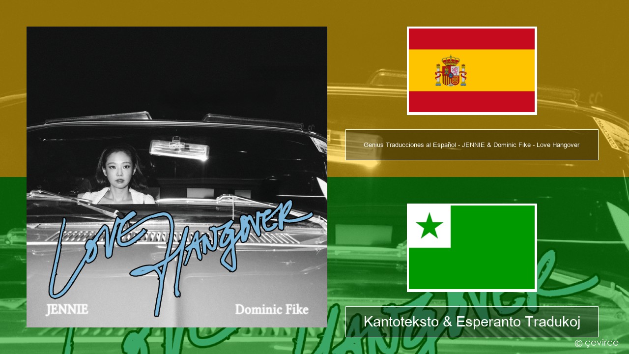Genius Traducciones al Español – JENNIE & Dominic Fike – Love Hangover (Traducción al Español) La hispana Kantoteksto & Esperanto Tradukoj