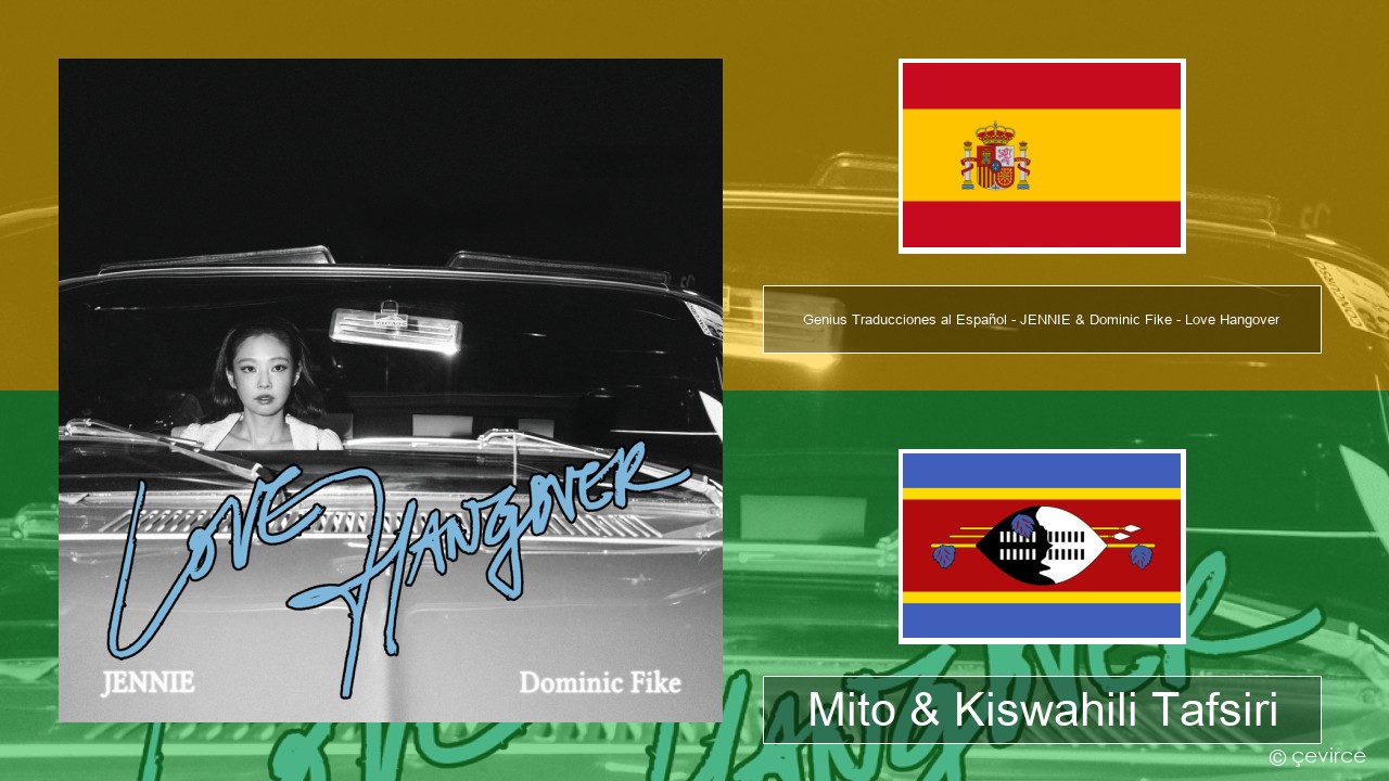 Genius Traducciones al Español – JENNIE & Dominic Fike – Love Hangover (Traducción al Español) Kihispania Mito & Kiswahili Tafsiri