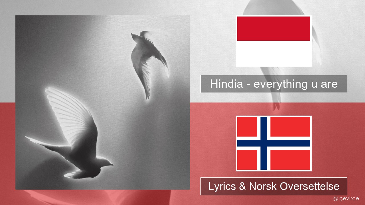 Hindia – everything u are Indonesia Lyrics & Norsk Oversettelse