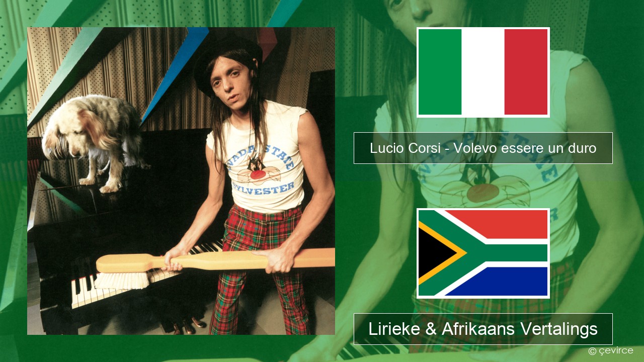 Lucio Corsi – Volevo essere un duro Italiaanse Lirieke & Afrikaans Vertalings
