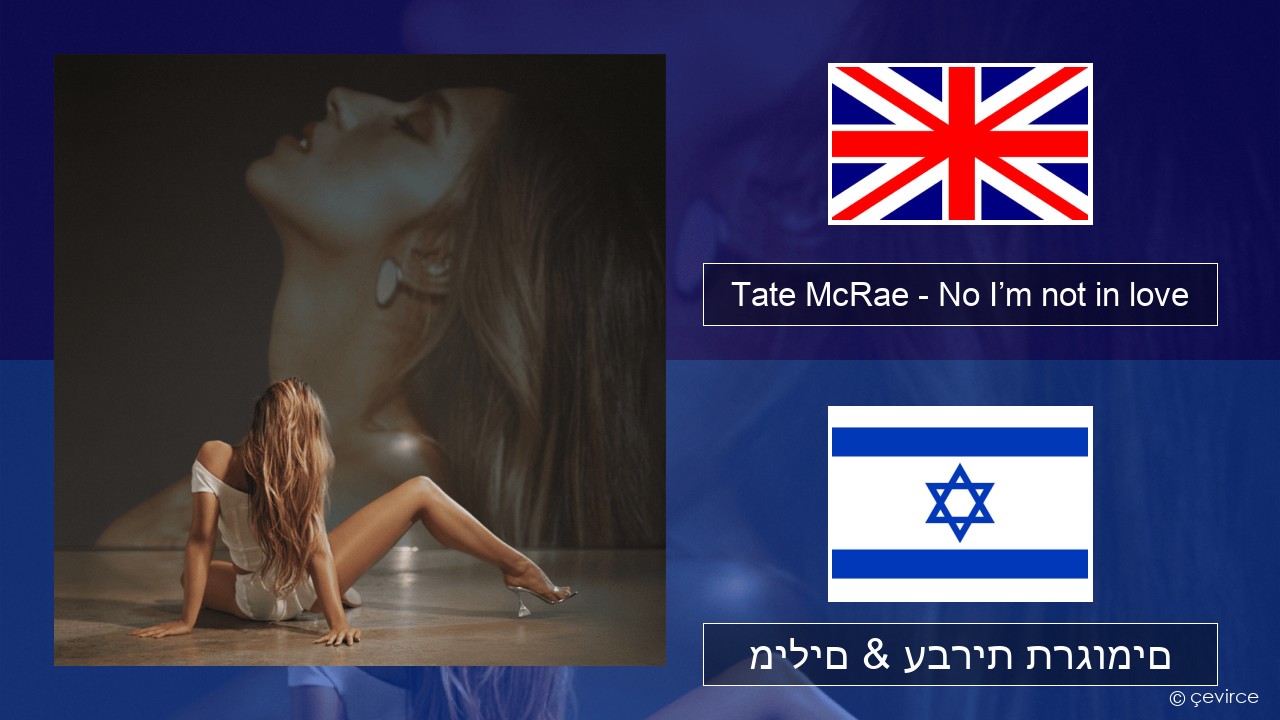 Tate McRae – No I’m not in love אנגלית מילים & עברית תרגומים