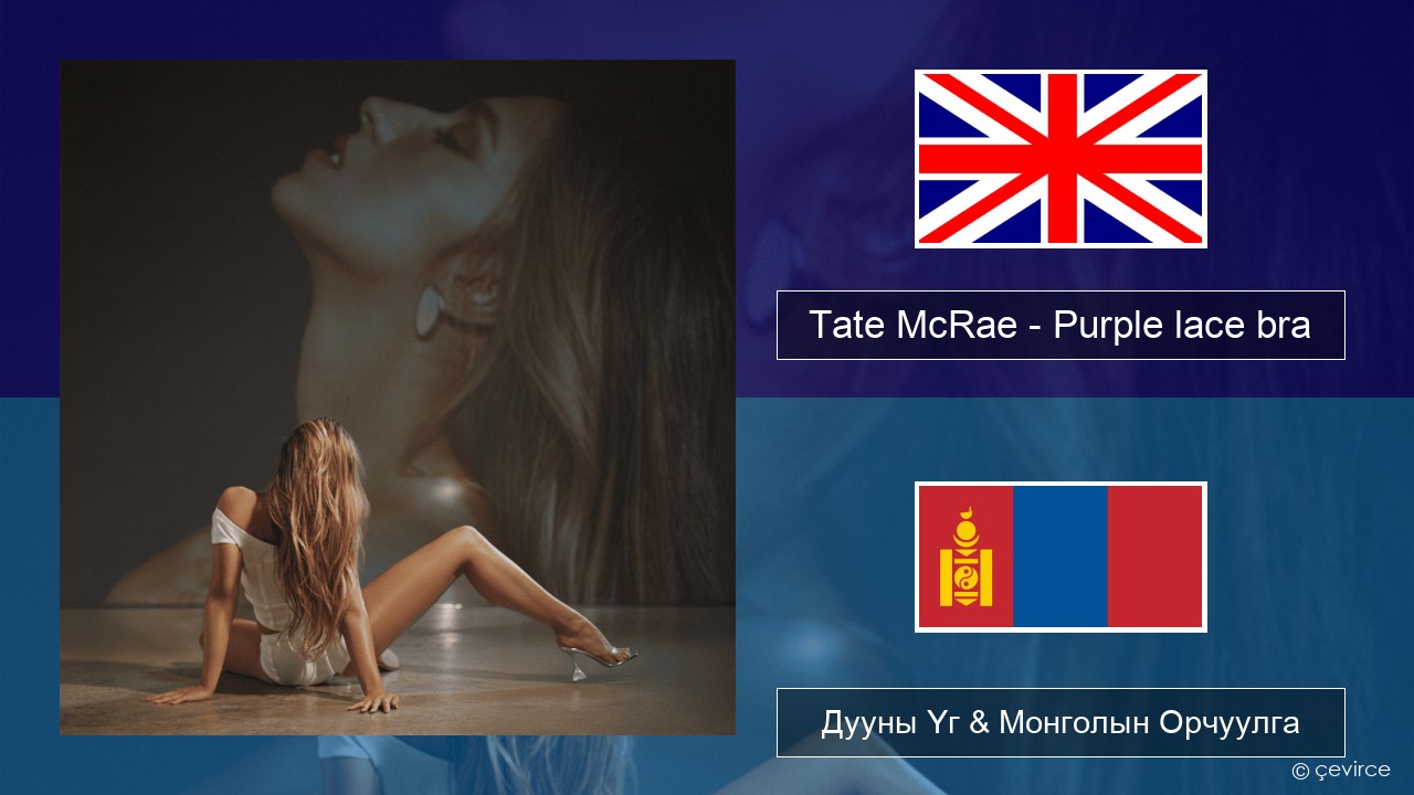 Tate McRae – Purple lace bra Англи хэл Дууны Үг & Монголын Орчуулга