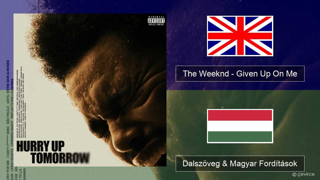 The Weeknd – Given Up On Me Magyar Dalszöveg & Magyar Fordítások