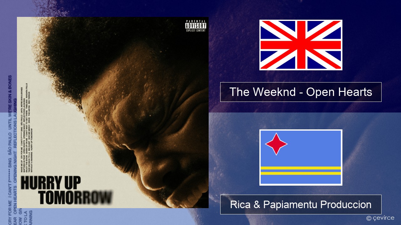 The Weeknd – Open Hearts Ing Rica & Papiamentu Produccion
