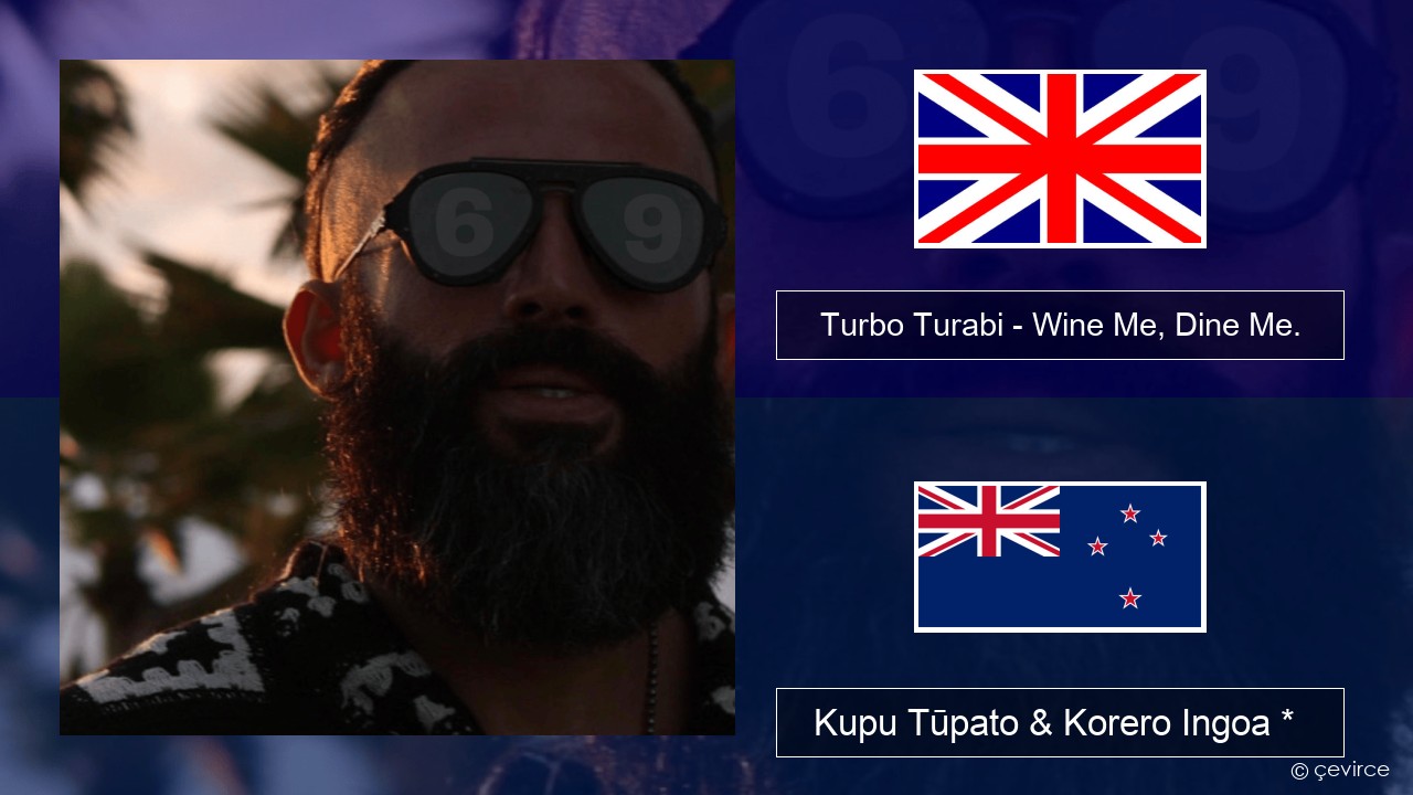 Turbo Turabi – Wine Me, Dine Me. Ingoa *  Kupu Tūpato & Korero Ingoa *