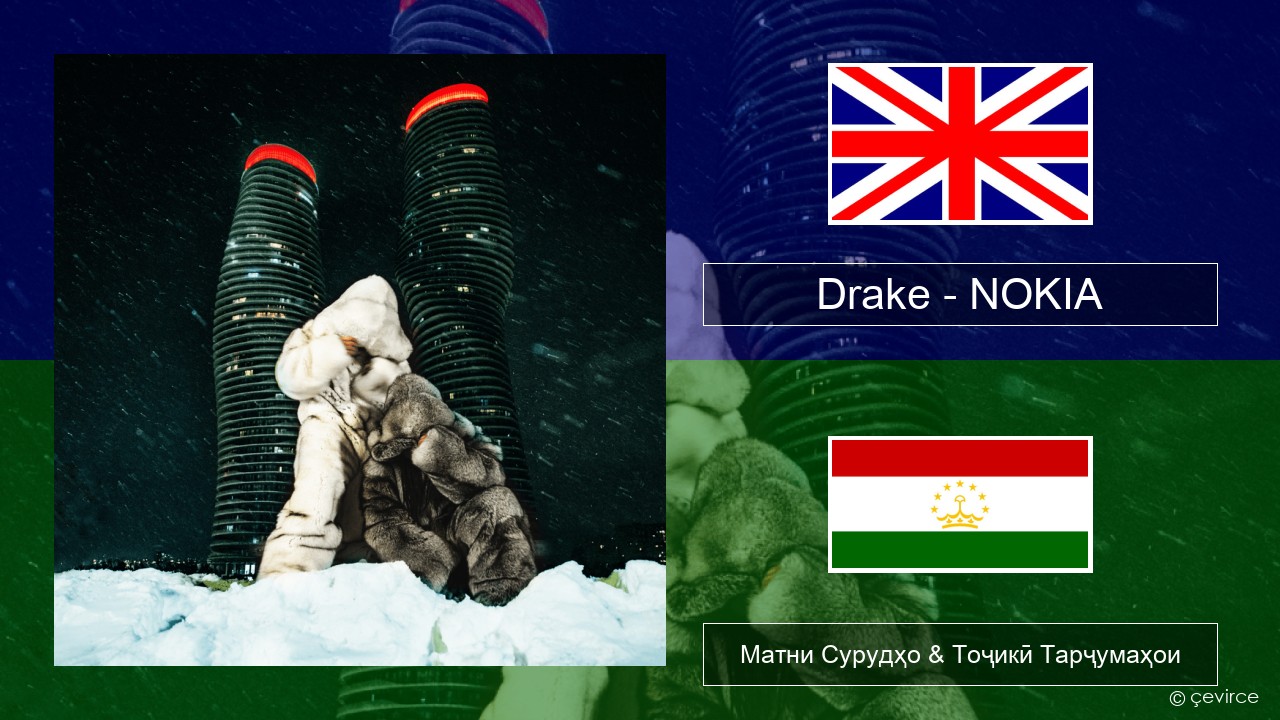 Drake – NOKIA English Матни Сурудҳо & Тоҷикӣ Тарҷумаҳои
