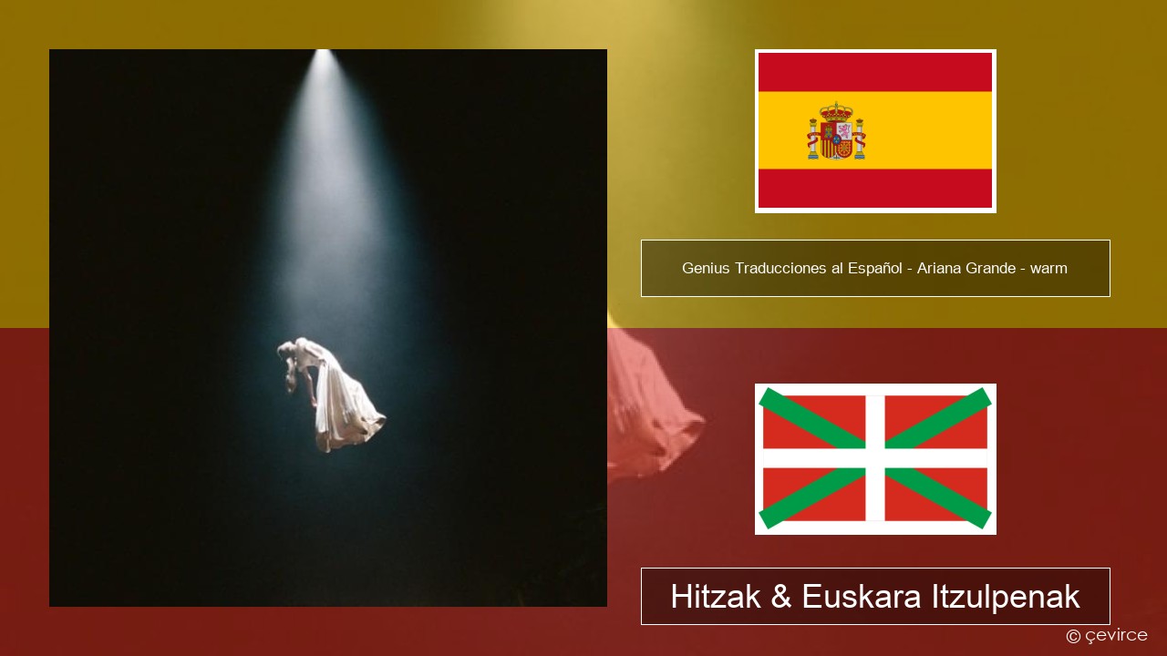 Genius Traducciones al Español – Ariana Grande – warm (Traducción al Español) Espainiako Hitzak & Euskara Itzulpenak