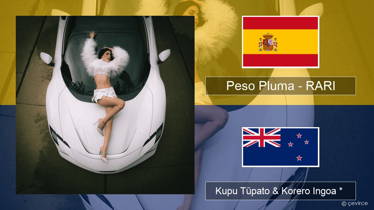 Peso Pluma – RARI Ingoa *  Kupu Tūpato & Korero Ingoa *
