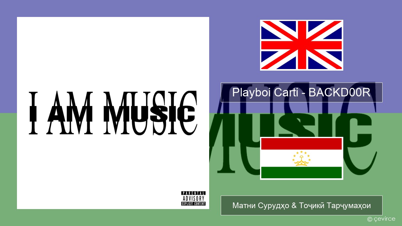 Playboi Carti – BACKD00R English Матни Сурудҳо & Тоҷикӣ Тарҷумаҳои