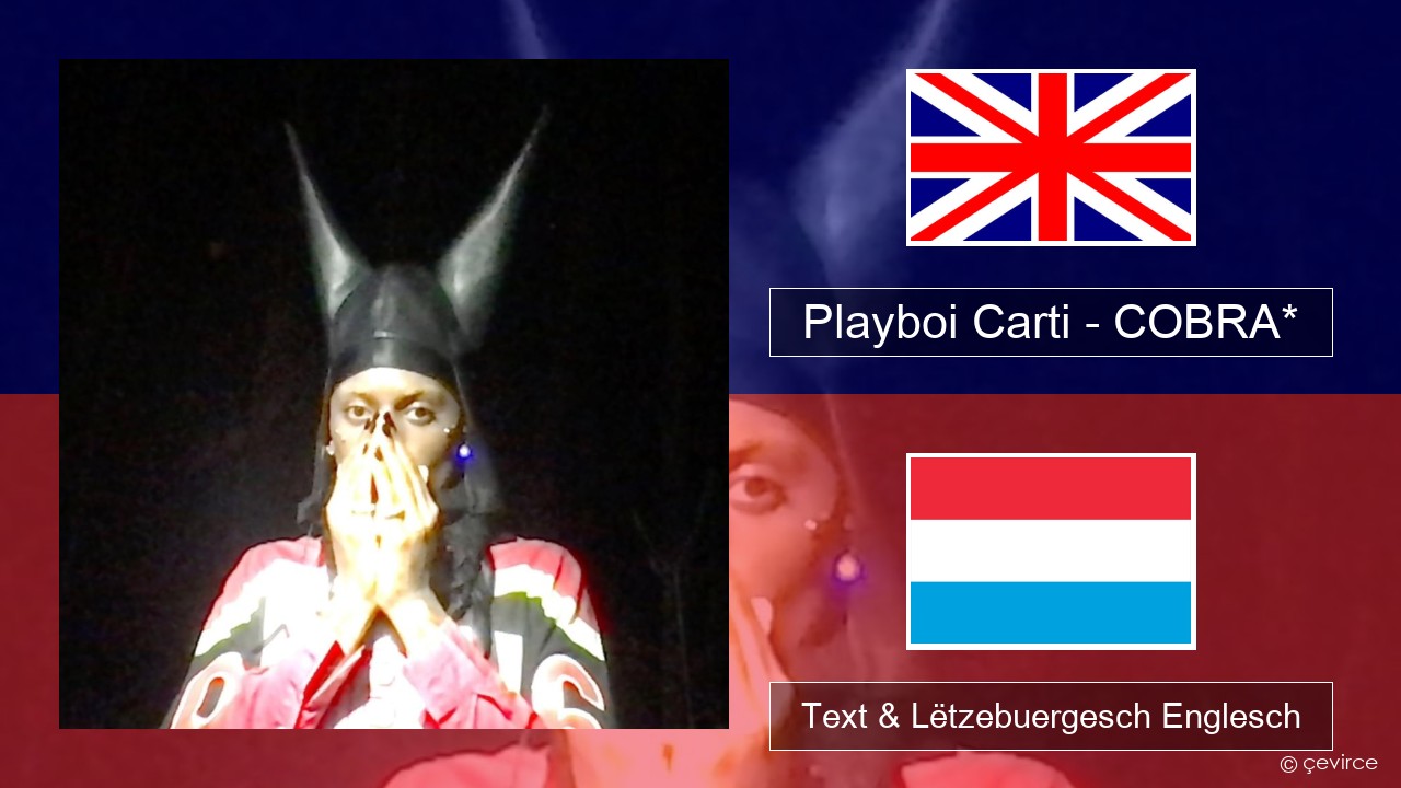 Playboi Carti – COBRA* Englisch Text & Lëtzebuergesch Englesch