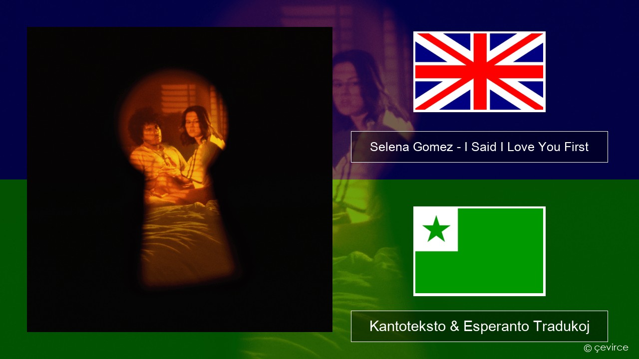 Selena Gomez – I Said I Love You First La angla Kantoteksto & Esperanto Tradukoj