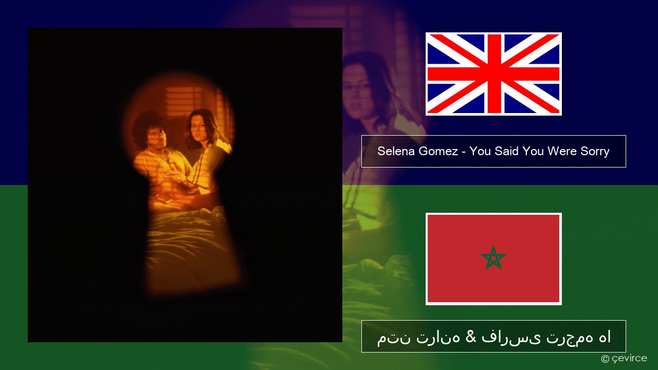Selena Gomez – You Said You Were Sorry فارسی متن ترانه & فارسی ترجمه ها