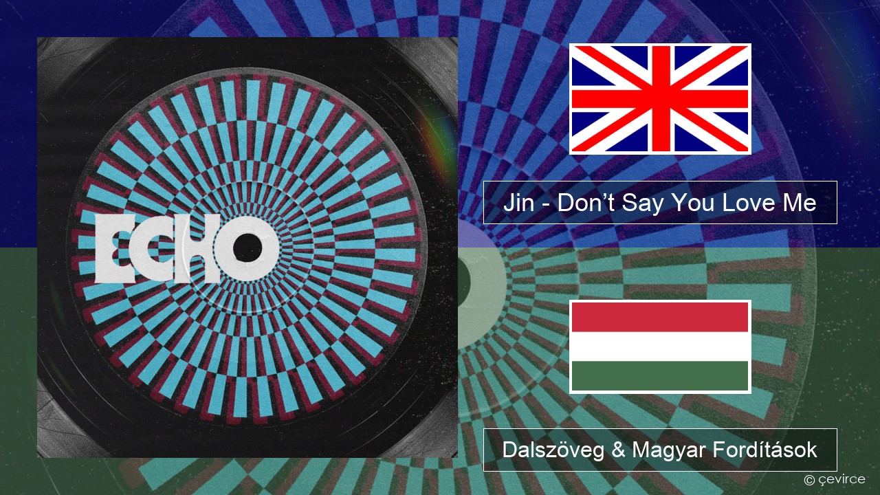Jin (진) – Don’t Say You Love Me Magyar Dalszöveg & Magyar Fordítások