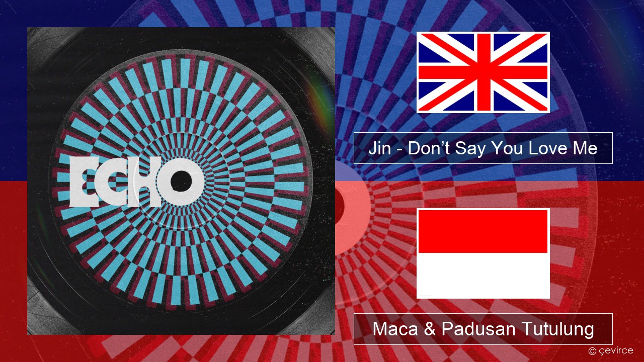 Jin (진) – Don’t Say You Love Me Sing Maca & Padusan Tutulung