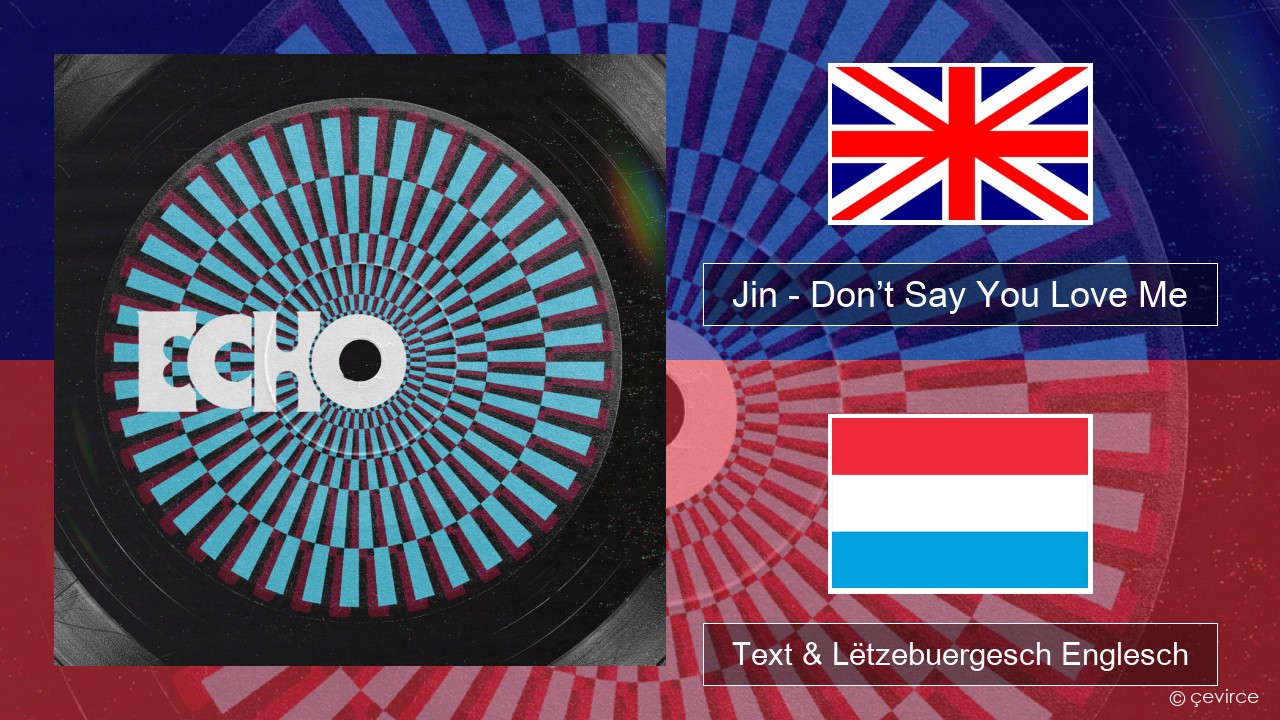 Jin (진) – Don’t Say You Love Me Englisch Text & Lëtzebuergesch Englesch