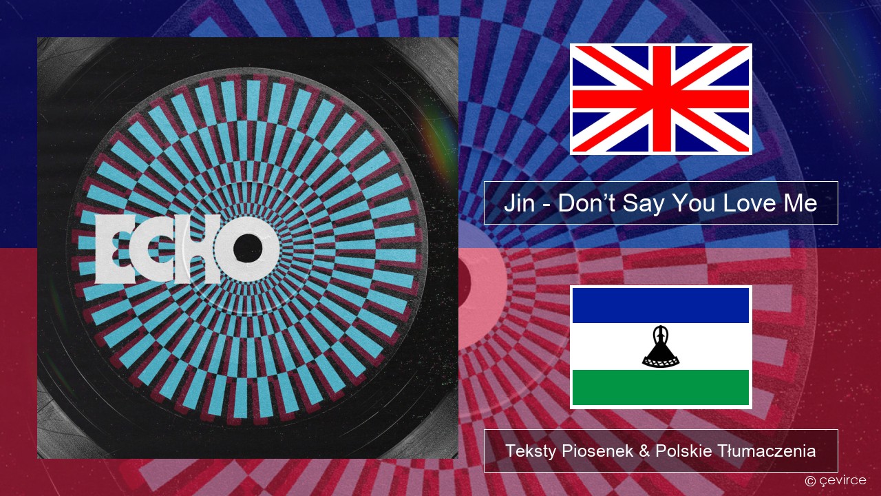 Jin (진) – Don’t Say You Love Me Polski Teksty Piosenek & Polskie Tłumaczenia