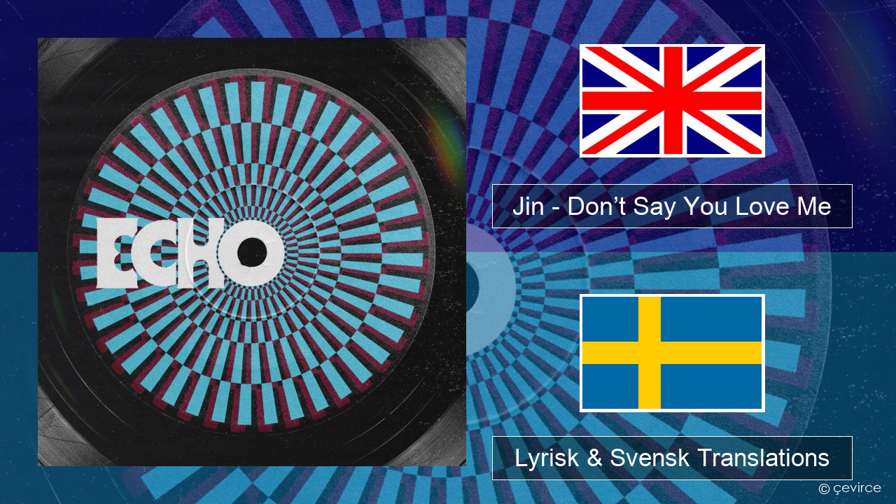 Jin (진) – Don’t Say You Love Me Engelsk Lyrisk & Svensk Translations