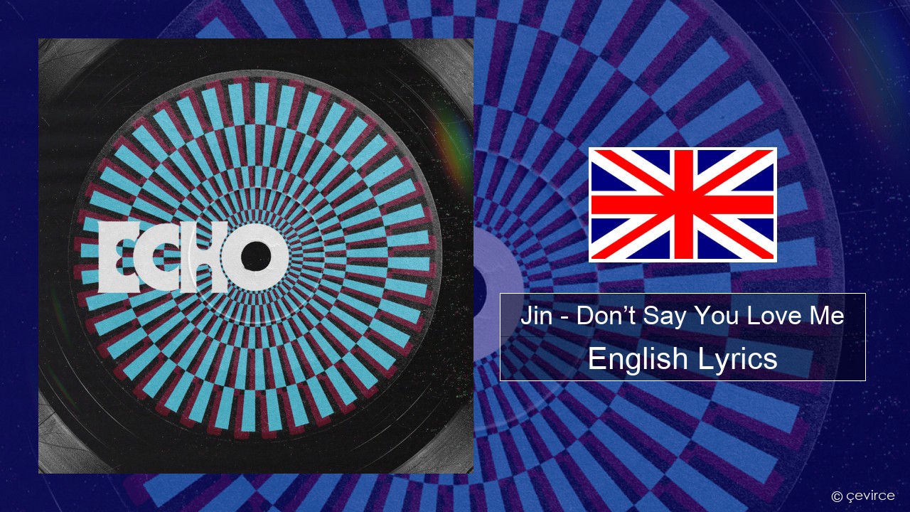 Jin (진) – Don’t Say You Love Me English Lyrics