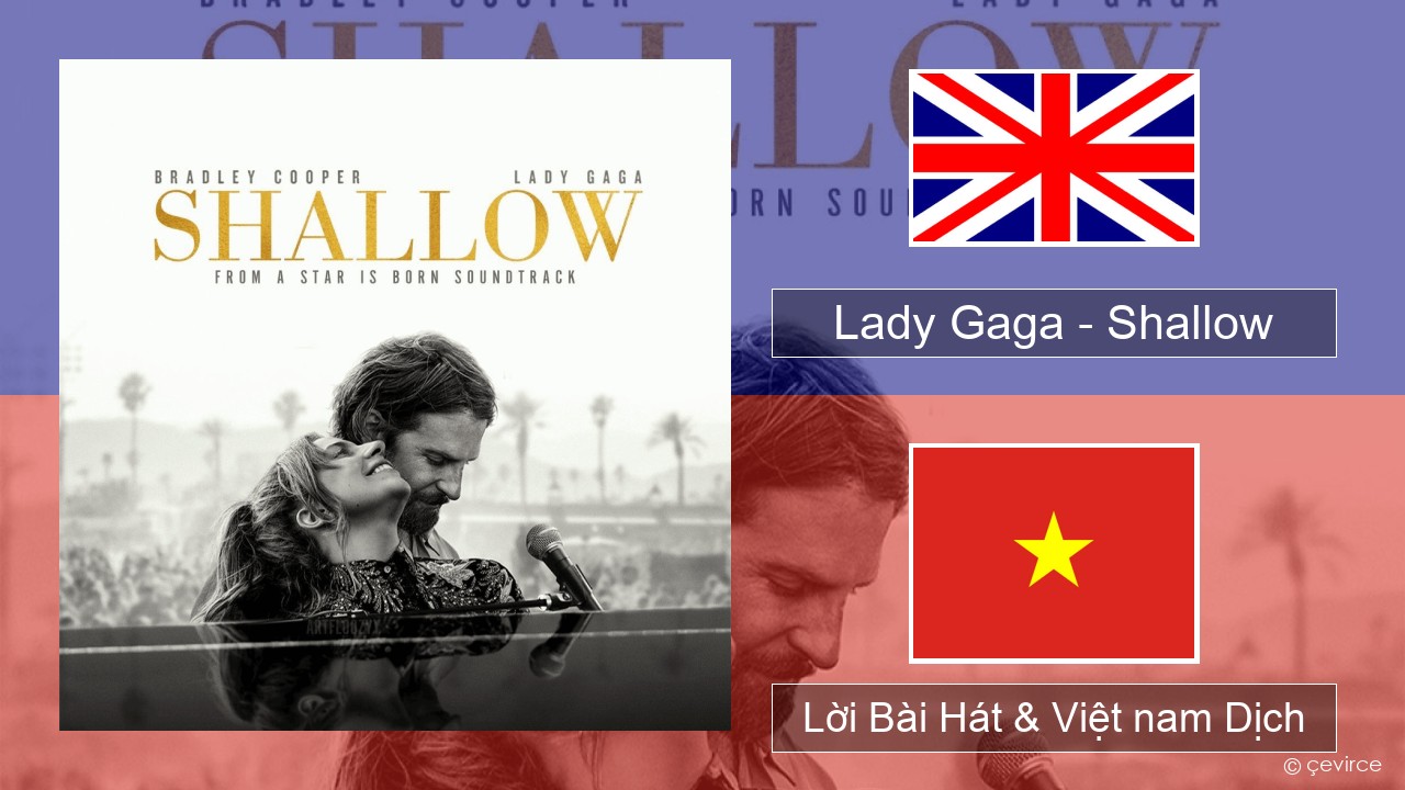 Lady Gaga – Shallow Tiếng anh Lời Bài Hát & Việt nam Dịch