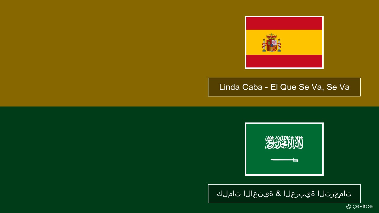 Linda Caba – El Que Se Va, Se Va الإسبانية كلمات الاغنية & العربية الترجمات