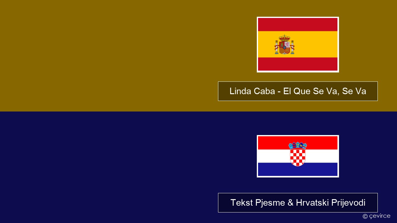 Linda Caba – El Que Se Va, Se Va Španjolski Tekst Pjesme & Hrvatski Prijevodi