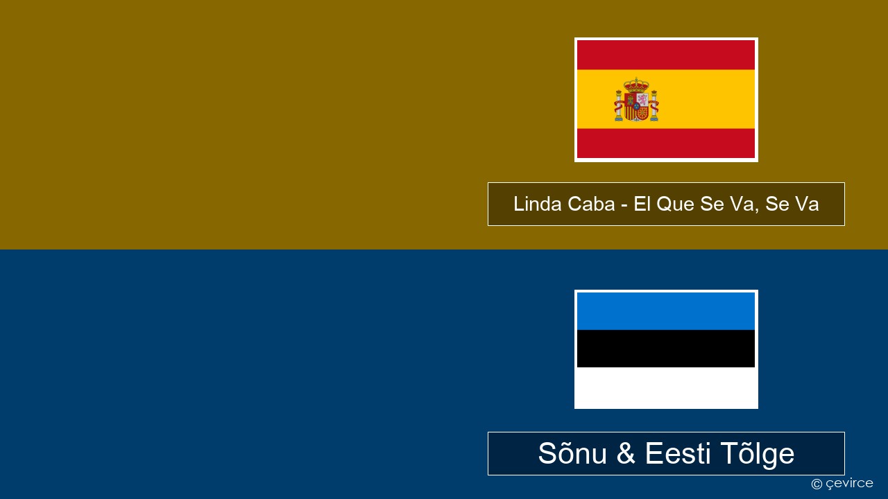 Linda Caba – El Que Se Va, Se Va Hispaania Sõnu & Eesti Tõlge