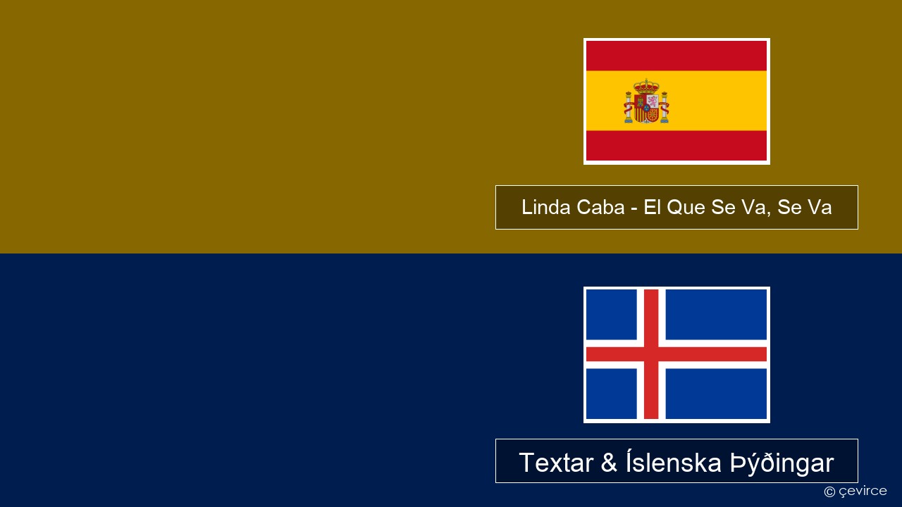 Linda Caba – El Que Se Va, Se Va Spænska Textar & Íslenska Þýðingar