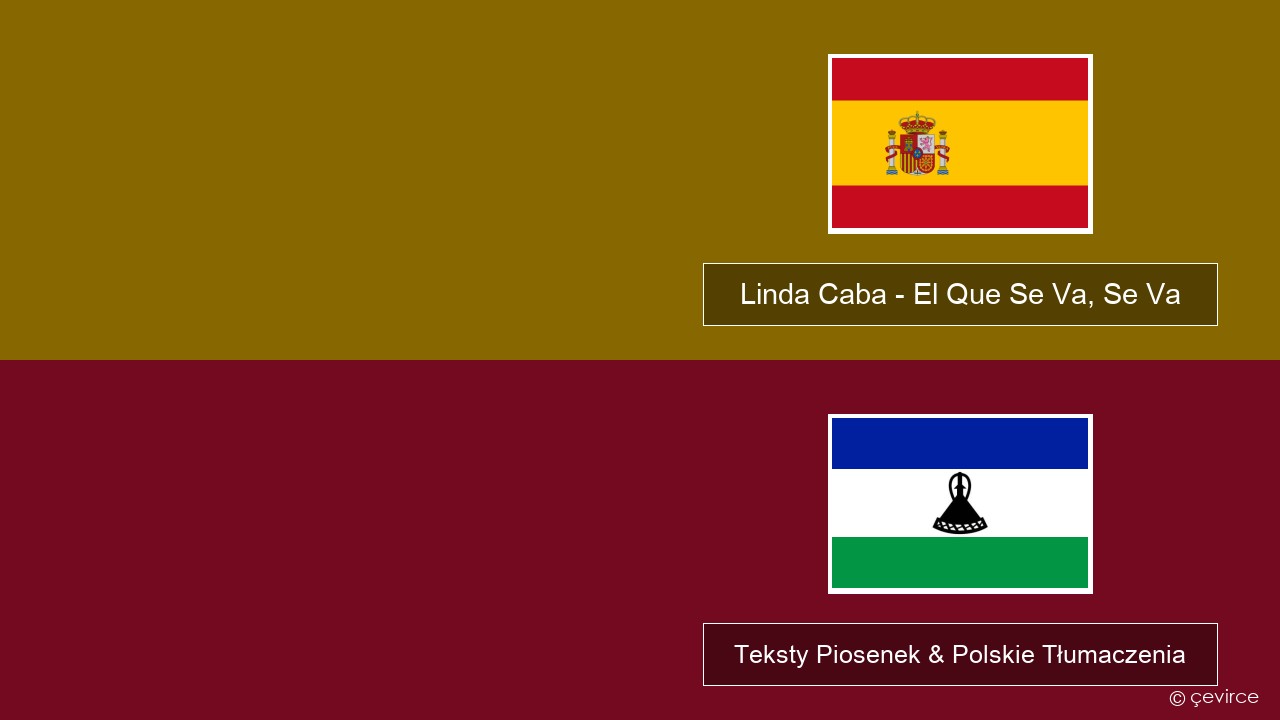 Linda Caba – El Que Se Va, Se Va Spanish Teksty Piosenek & Polskie Tłumaczenia