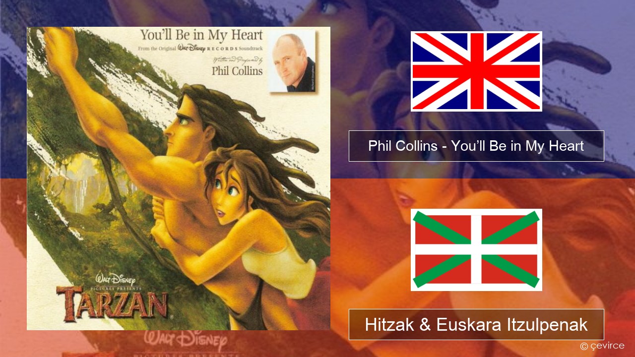 Phil Collins – You’ll Be in My Heart Ingelesa Hitzak & Euskara Itzulpenak