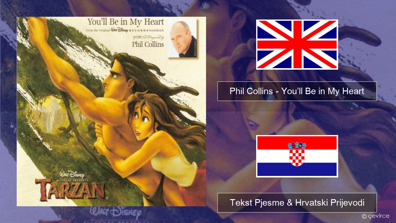 Phil Collins – You’ll Be in My Heart Engleski Tekst Pjesme & Hrvatski Prijevodi