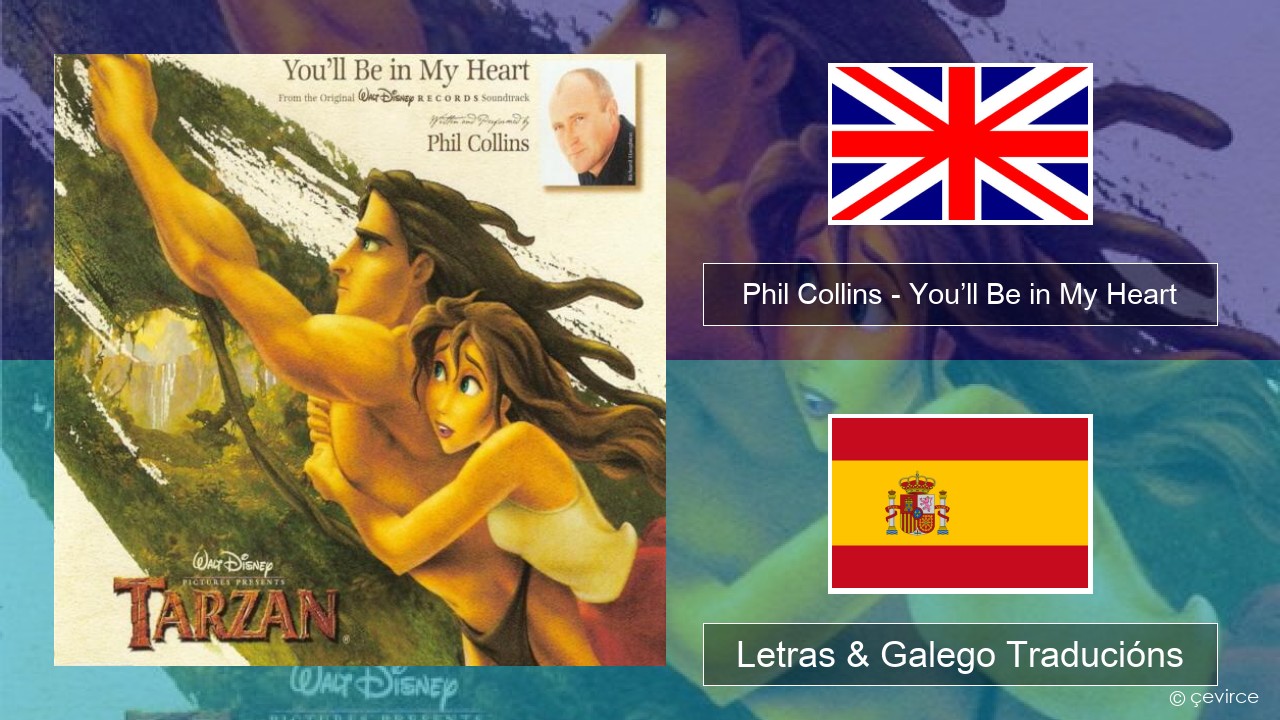 Phil Collins – You’ll Be in My Heart Inglés Letras & Galego Traducións