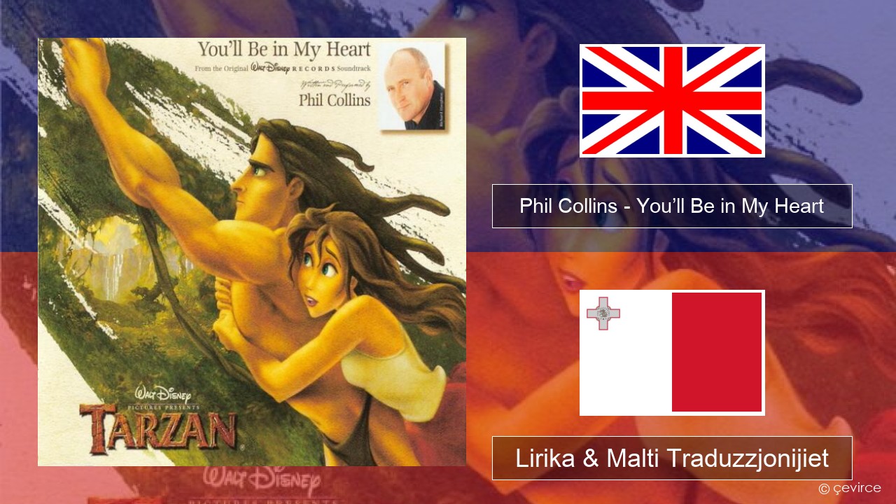 Phil Collins – You’ll Be in My Heart Ingliż Lirika & Malti Traduzzjonijiet