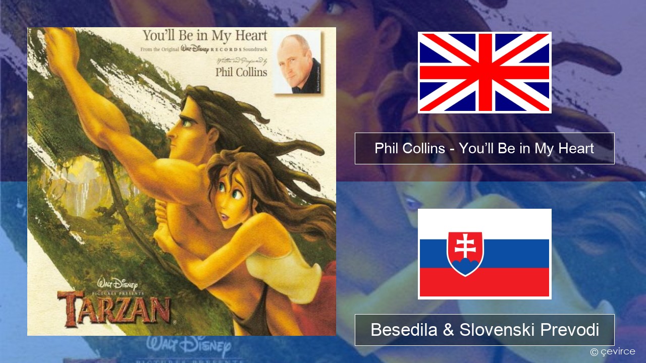 Phil Collins – You’ll Be in My Heart Slovenščina Besedila & Slovenski Prevodi
