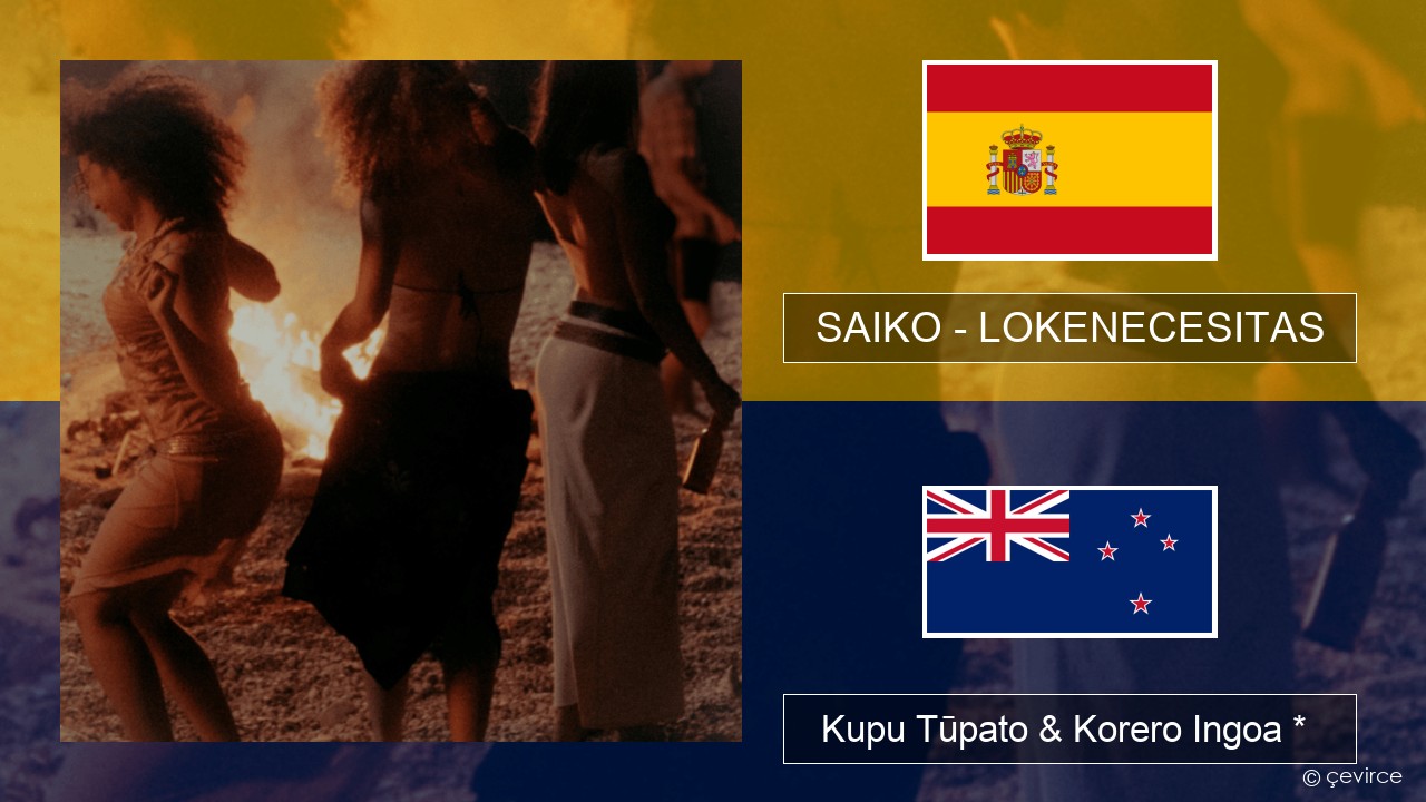 SAIKO – LOKENECESITAS Ingoa *  Kupu Tūpato & Korero Ingoa *