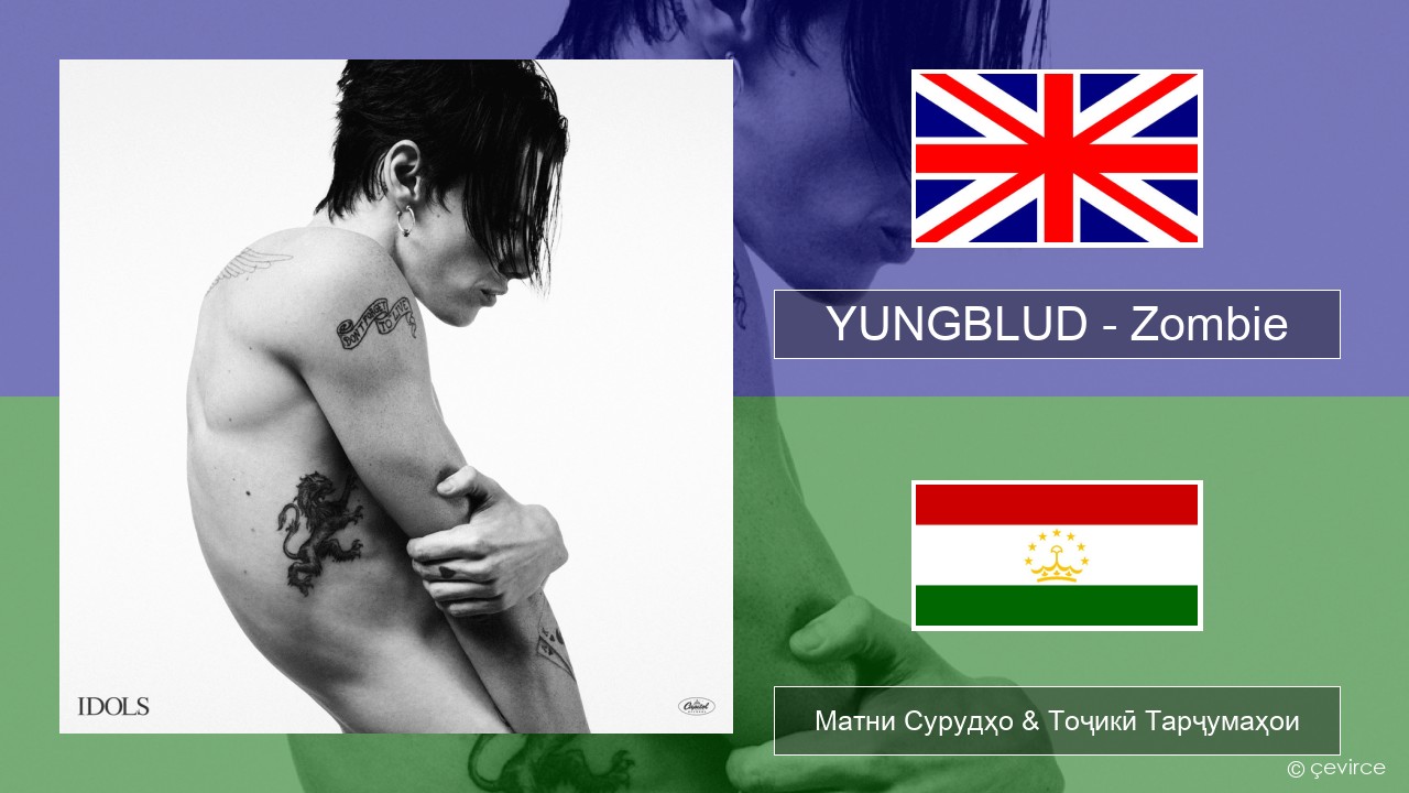 YUNGBLUD – Zombie English Матни Сурудҳо & Тоҷикӣ Тарҷумаҳои