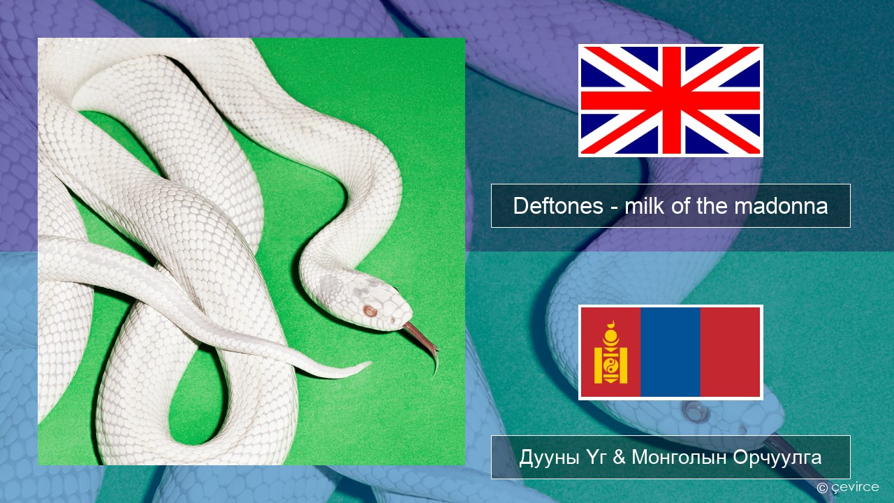Deftones – milk of the madonna Англи хэл Дууны Үг & Монголын Орчуулга