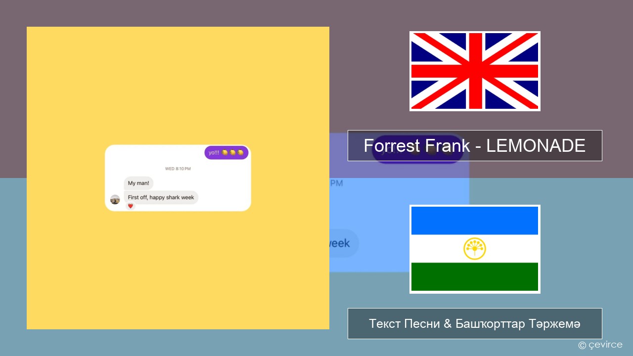 Forrest Frank – LEMONADE Инглиз Текст Песни & Башҡорттар Тәржемә