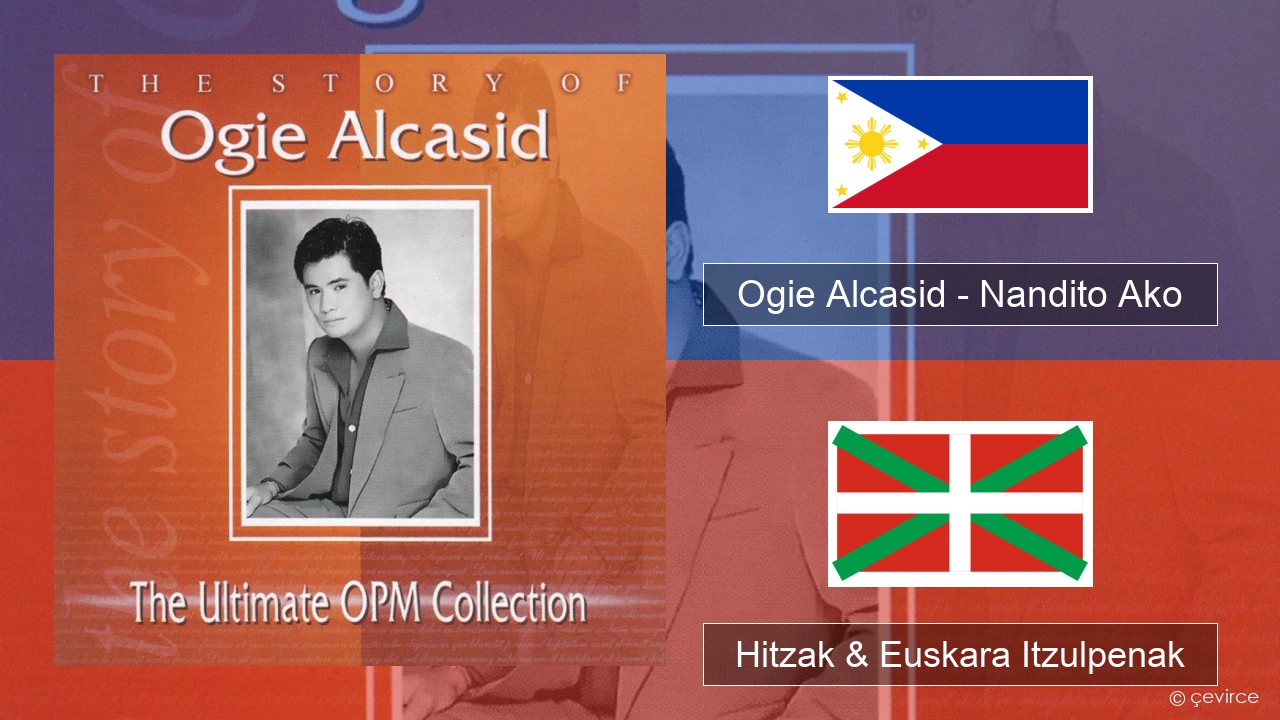 Ogie Alcasid – Nandito Ako Tagaloa Hitzak & Euskara Itzulpenak