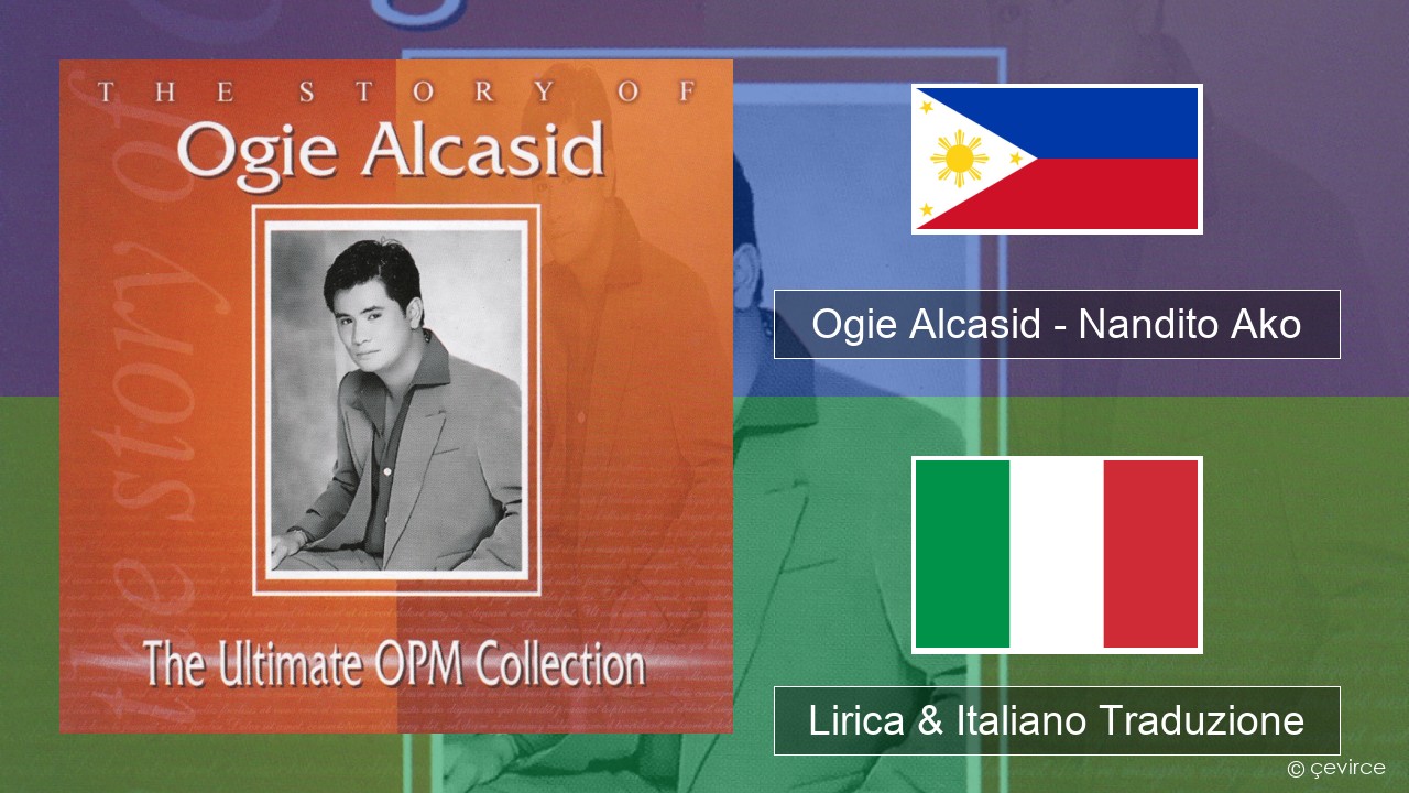 Ogie Alcasid – Nandito Ako Tagalog Lirica & Italiano Traduzione