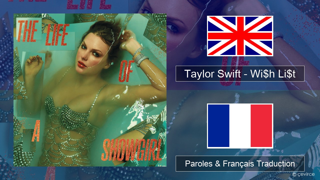 Taylor Swift – Wi$h Li$t Anglais Paroles & Français Traduction