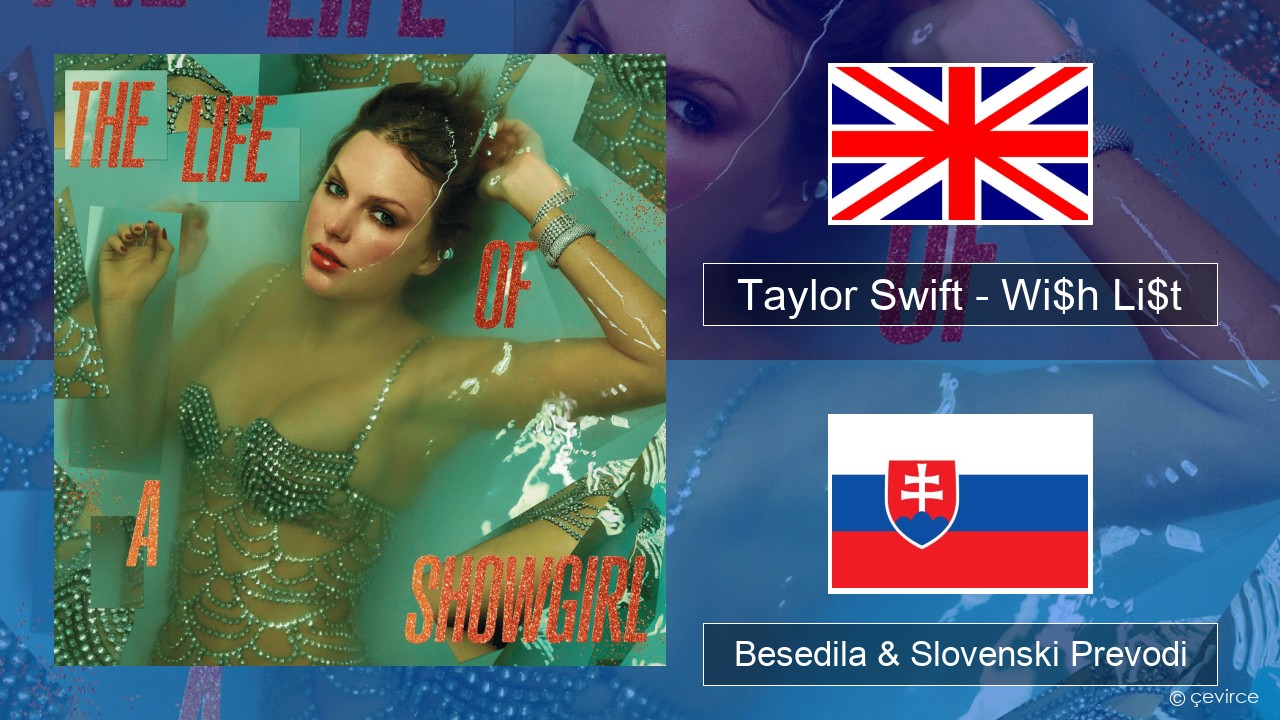Taylor Swift – Wi$h Li$t Slovenščina Besedila & Slovenski Prevodi
